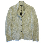 RAG & BONE Womens Slade Tweed Up Collar Slim Blazer Jacket Green (MSRP $595)
