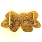 OSCAR DE LA RENTA Womens Jeweled Stones Belt Buckle Orange Amber 1in