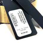 RAG & BONE Mens Rugged Suede Leather Belt Light Sand Beige (MSRP $198)