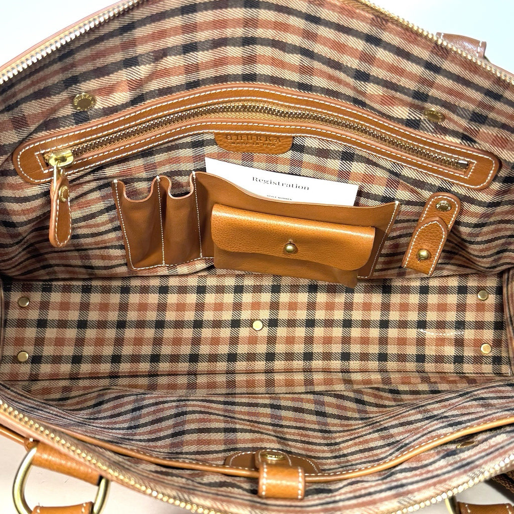 GHURKA Examiner No. 5 Leather Briefcase Messenger Bag Vintage Brown -MSRP $1,895