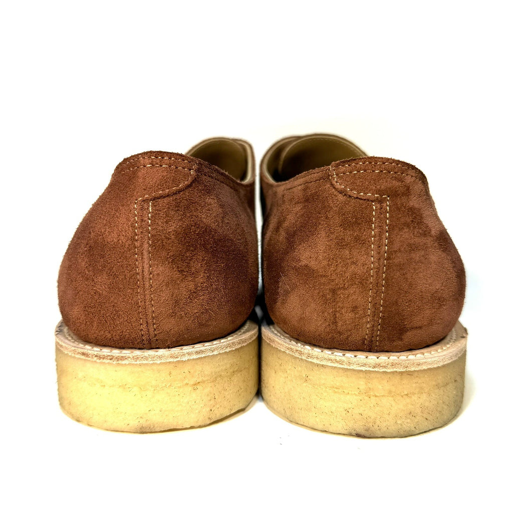 JOHN LOBB Mens William Crepe Suede Monkstrap Shoes Terracotta 7.5 (MSRP $1,780)