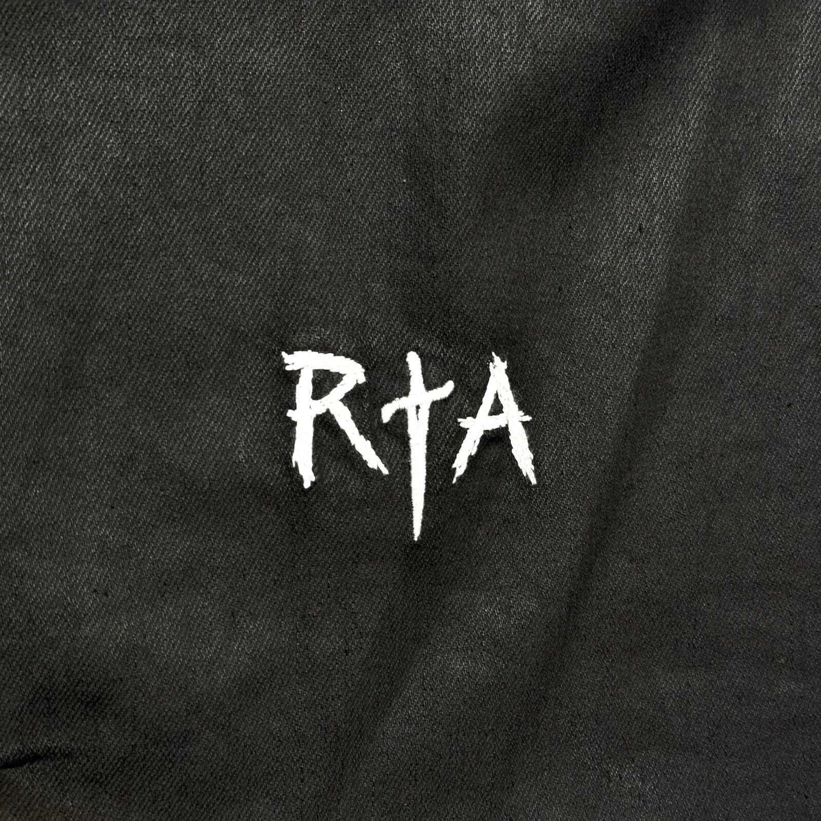RtA Mens Bryant Coated Dagger Embroidered Jeans Black 42 (MSRP $298)