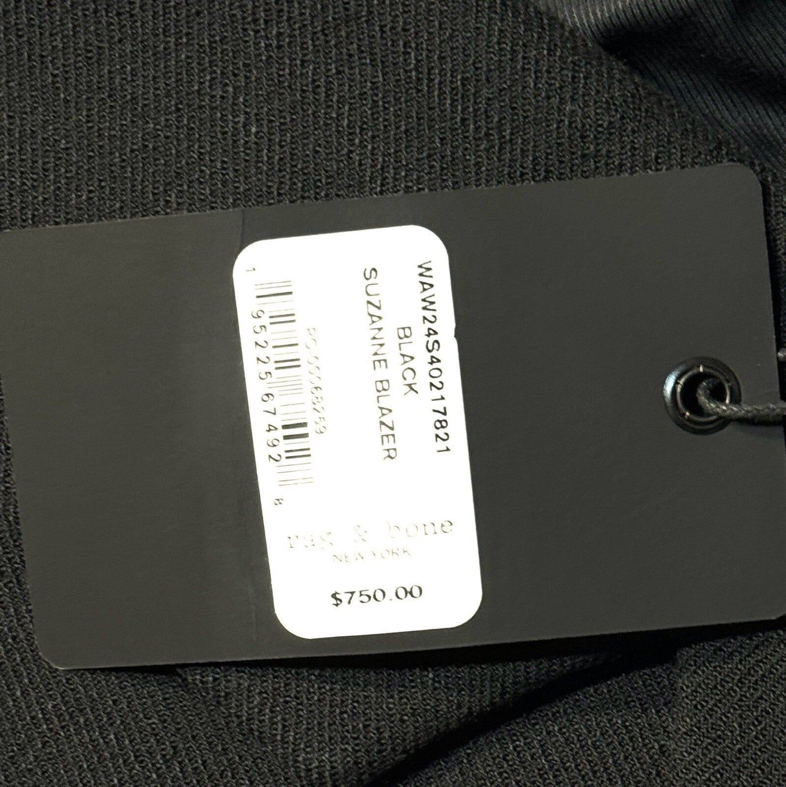 RAG & BONE Womens Suzanne Icons Wool Long Blazer Coat Black (MSRP $750)