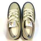 LANVIN Mens Curbies Low Top Canvas Suede Sneaker Beige (MSRP $590)