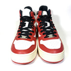 DIESEL Mens Ukiyo Mid Top Leather Sneakers Mars Red (MSRP $250)