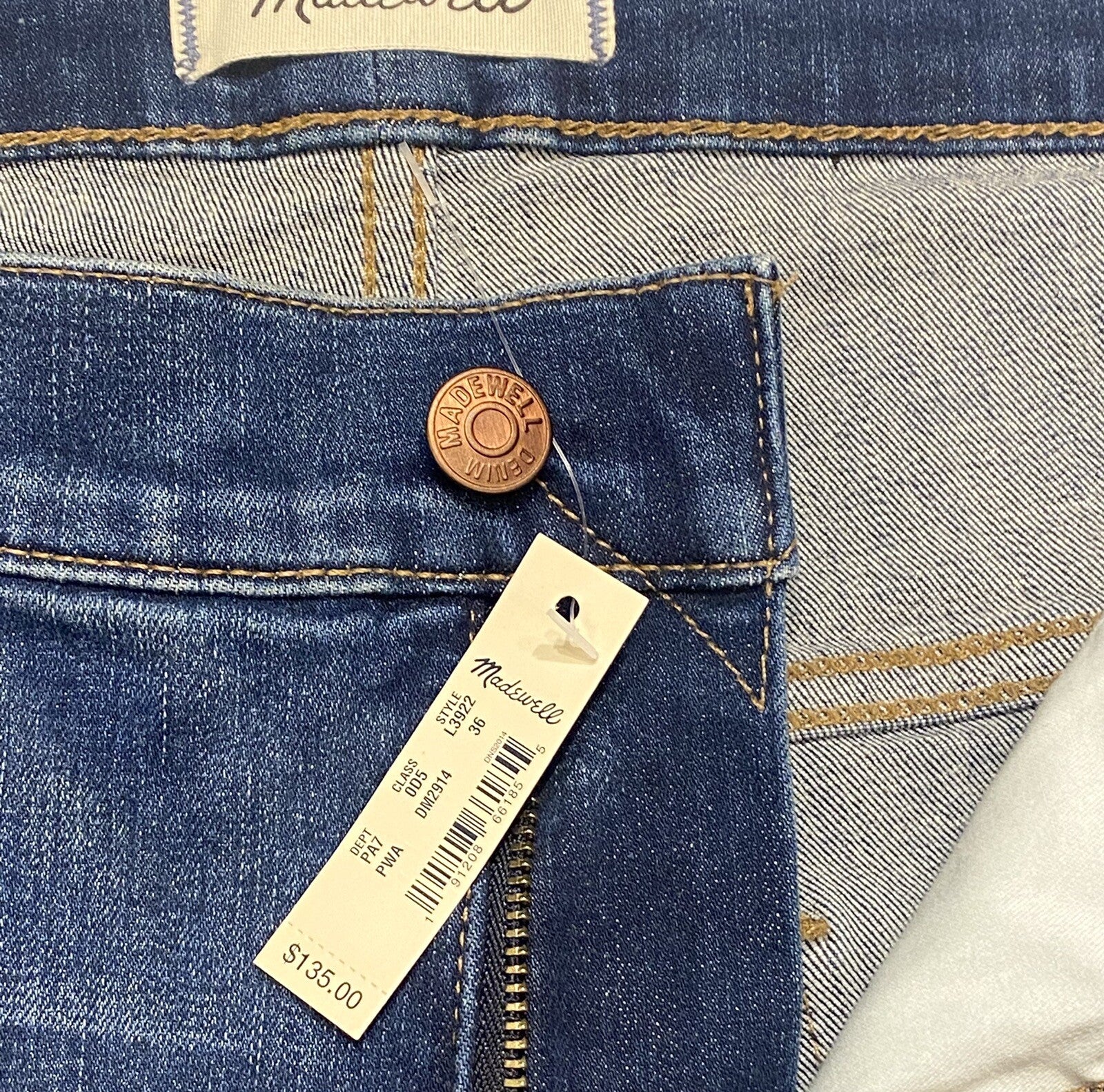 MADEWELL Womens Cali Demi Boot Cut Medium Wash Jeans Blue (MSRP $135)