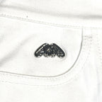 ALEXANDER MCQUEEN Womens Wide Leg Cargo Denim Jeans White 28 (MSRP $1,490)