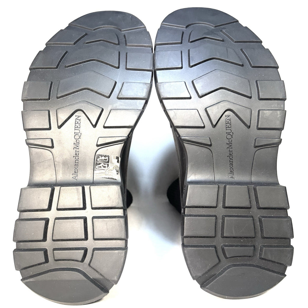 ALEXANDER MCQUEEN Mens Tread Slick Logo Knit Sock Sneaker Boots Black -MSRP $990