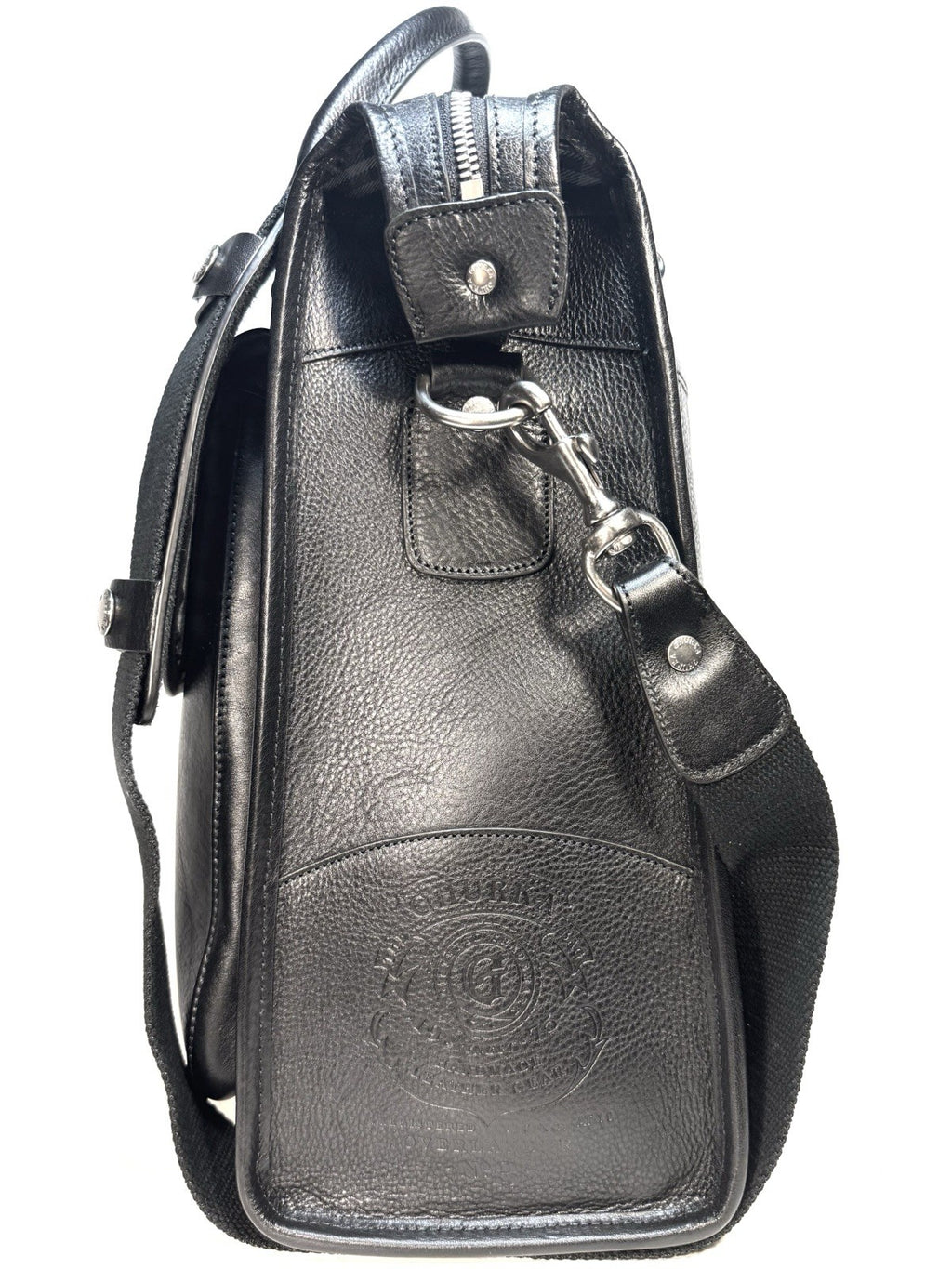 GHURKA Overlander No. 3 Leather Messenger Bag Vintage Black (MSRP $1,795)