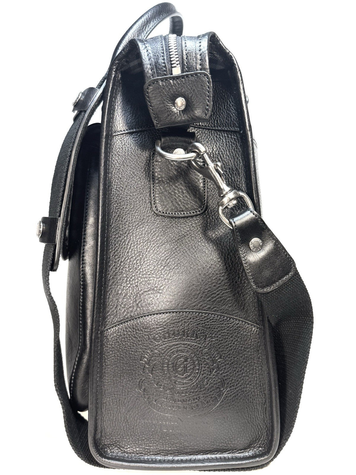 GHURKA Overlander No. 3 Leather Messenger Bag Vintage Black (MSRP $1,795)
