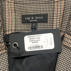 RAG & BONE Womens Bianca Plaid Check Blazer Jacket Brown 2 (MSRP $650)