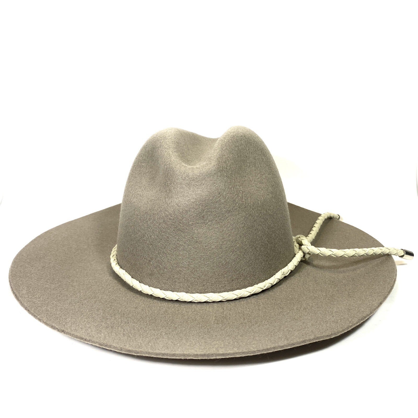 RAG & BONE Womens Valencia Wool Felt Fedora Hat Warm Grey (MSRP $295)