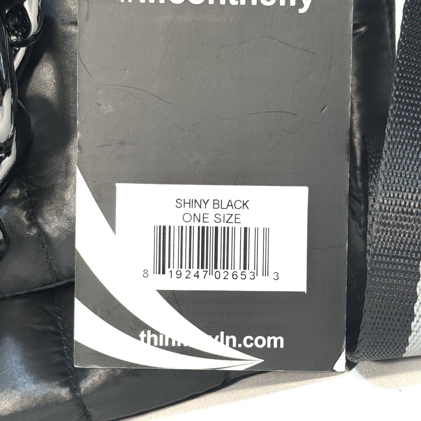 THINK ROYLN Bar Quilted Shoulder Crossbody Bag Shiny Black (MSRP $168)