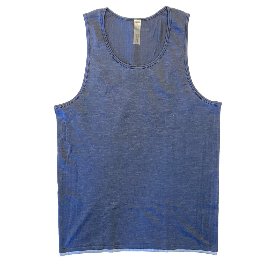 OUTDOOR VOICES Mens Seamless Tank Top Dark Sky Blue (MSRP $52)