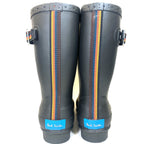 PAUL SMITH Mens Krupa Wellington Mid Calf Rubber Rain Boots Black