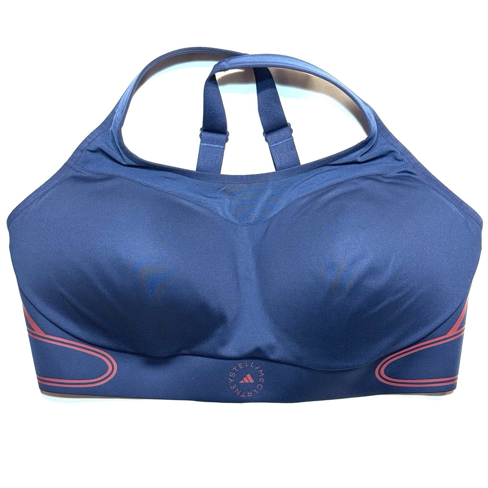 ADIDAS x Stella McCartney TruePace TPA Stripe Sports Bra Blue (MSRP $120)