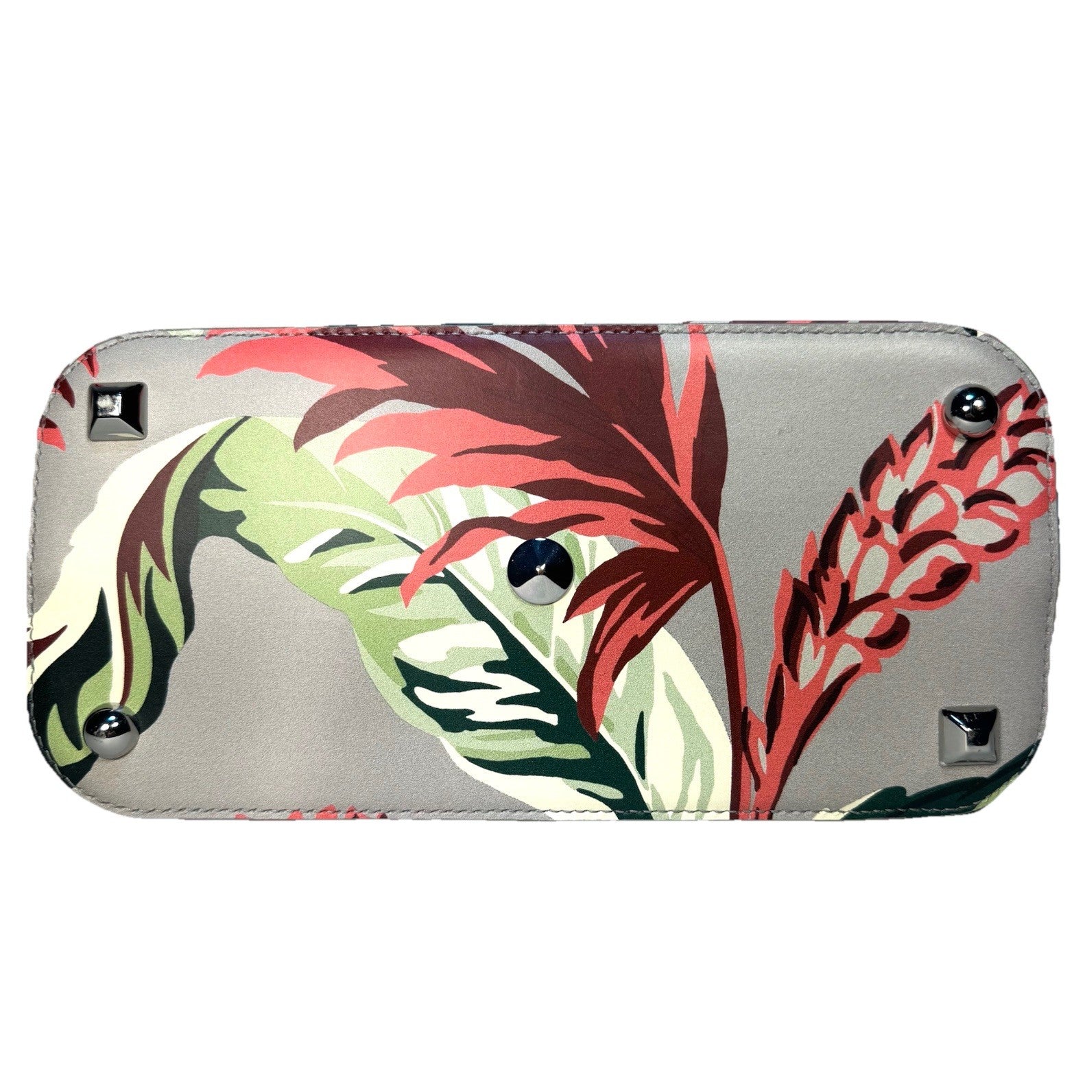 MAISON MARGIELA Womens 5AC Floral Leather Crossbody Bag Grey (MSRP $2,280)