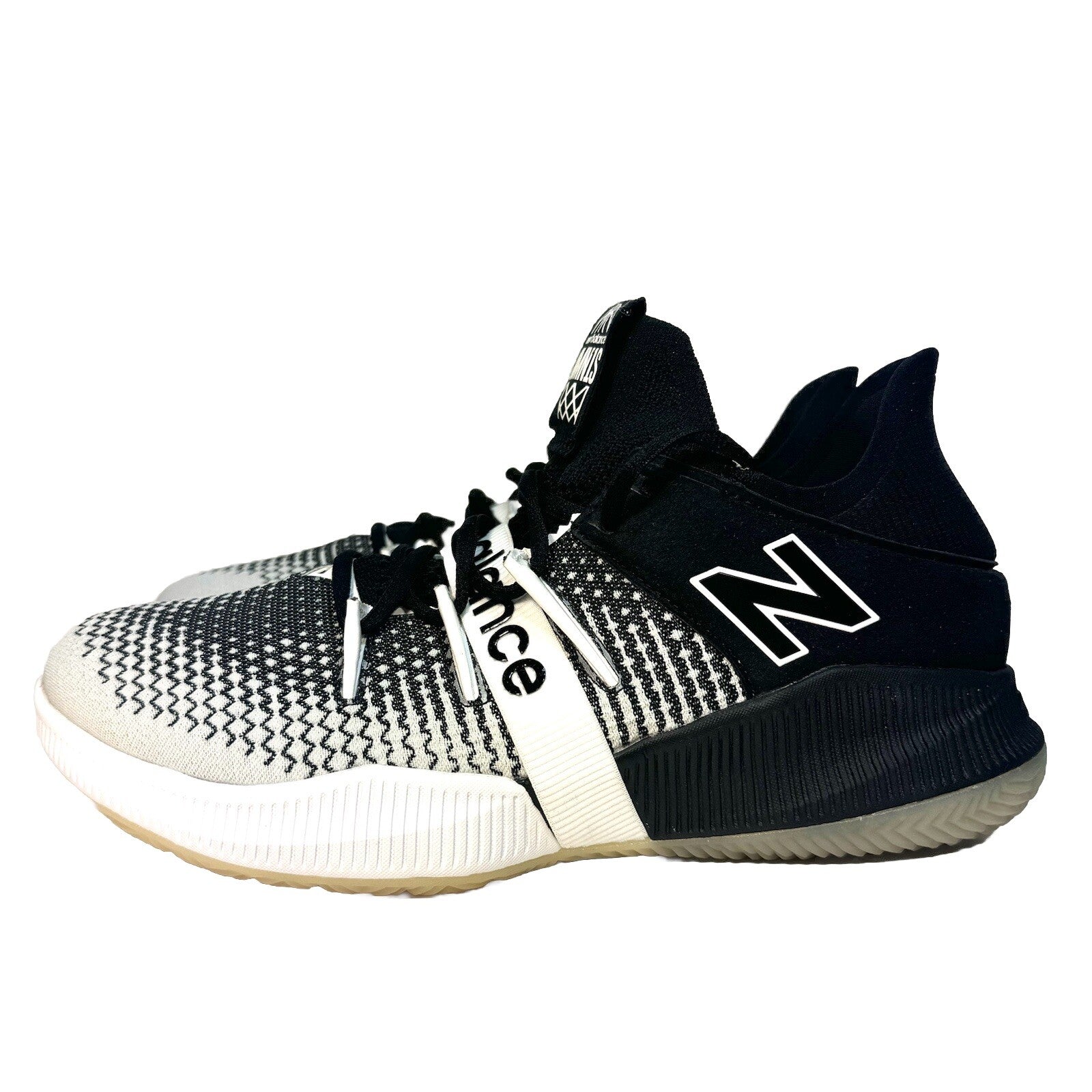 NEW BALANCE Mens Omn1s BBOMNLWB Low Basketball Sneakers Black White (MSRP $140)