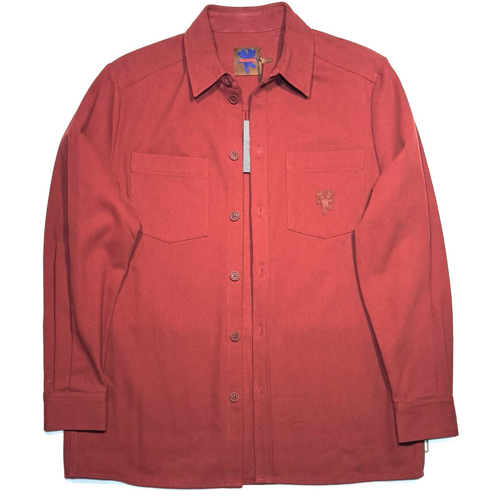 MARC JACOBS Heaven Mens Oversized Button Front Work Shirt Jacket Red (MSRP $195)