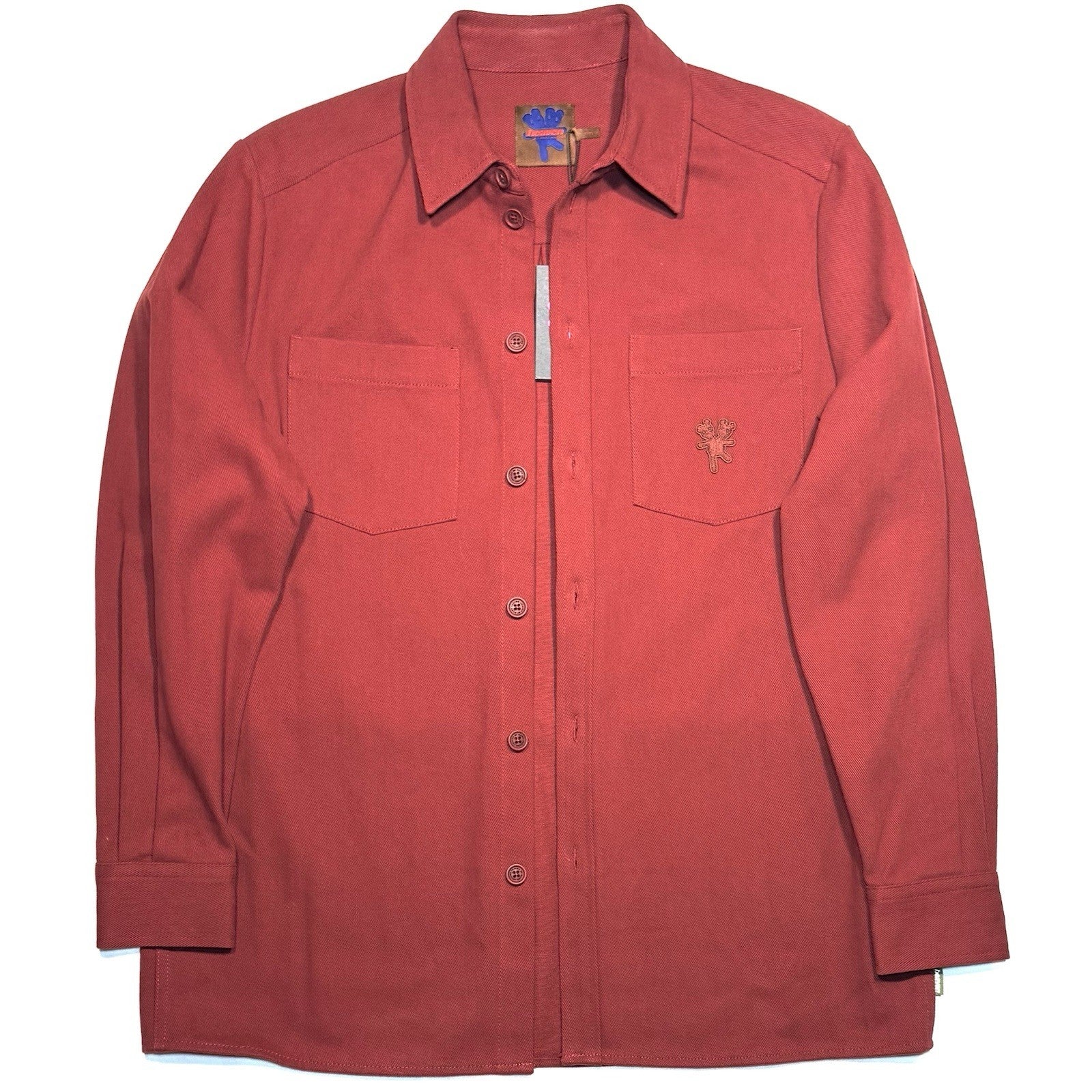 MARC JACOBS Heaven Mens Oversized Button Front Work Shirt Jacket Red (MSRP $195)
