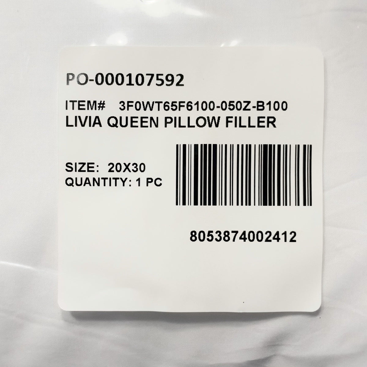 FRETTE Livia Down Feather Fill Bed Pillow Insert Queen (MSRP $275)