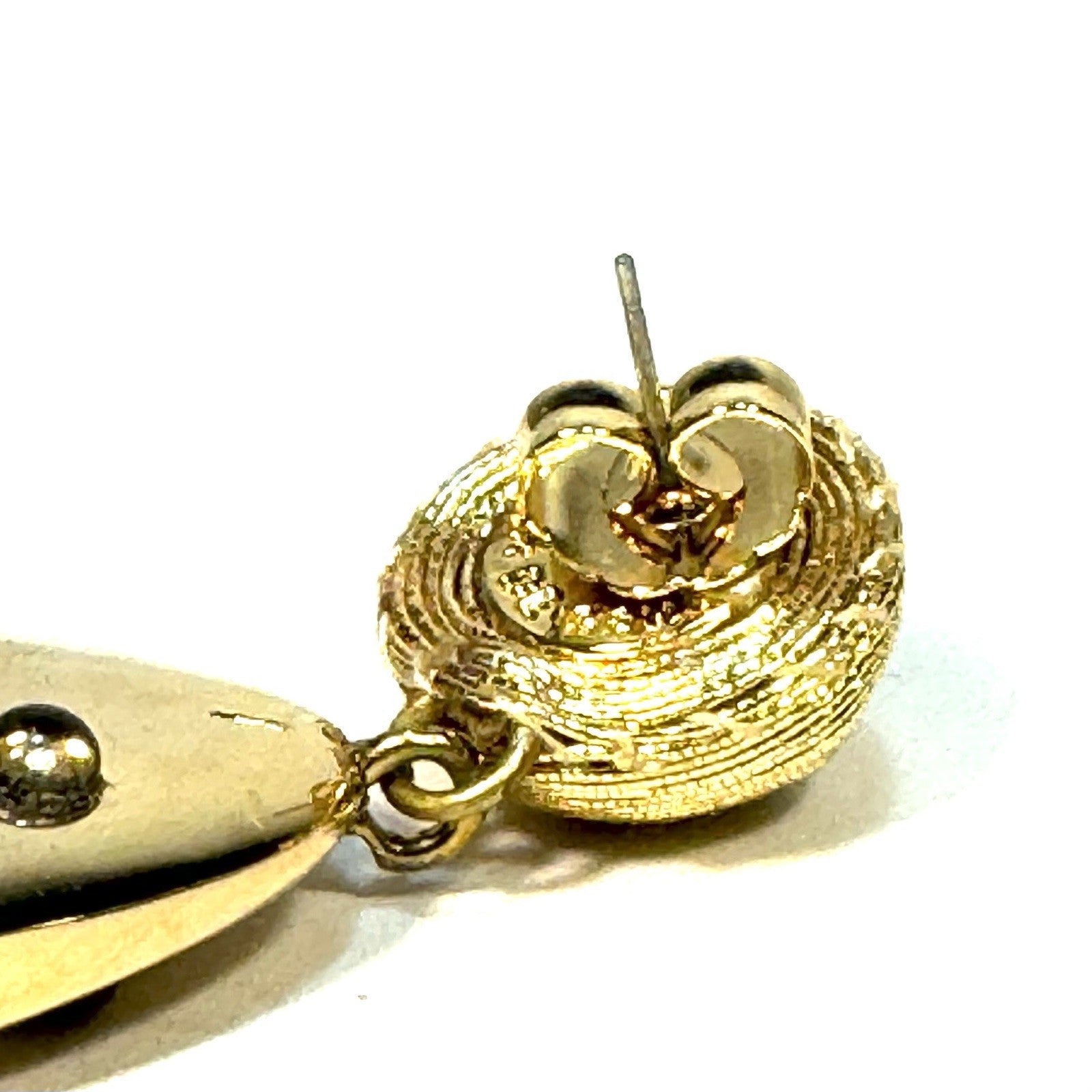 REBECCA DE RAVENEL Caspia Fish Electroplated Gold Post Back Earrings (MSRP $275)