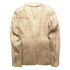 VERONICA BEARD Womens Linen Cutaway Dickey Blazer Jacket Beige (MSRP $595)
