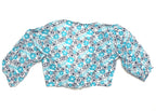 COOL CHANGE Womens Floral Paisley Cropped Rayon Tie Top Cover Up Blue S