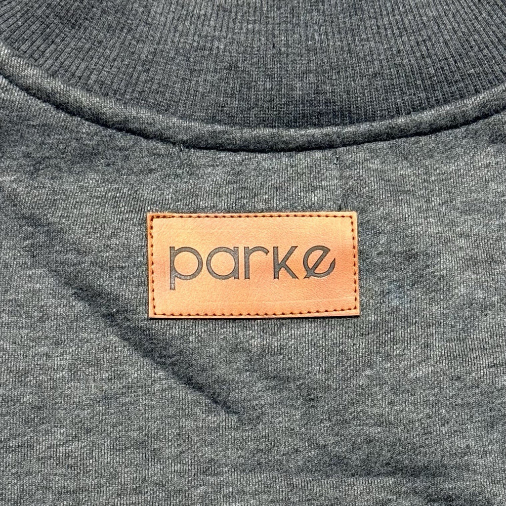 PARKE Womens Classic Heritage Mockneck Sweatshirt Light Grey S/M