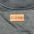 PARKE Womens Classic Heritage Mockneck Sweatshirt Light Grey S/M