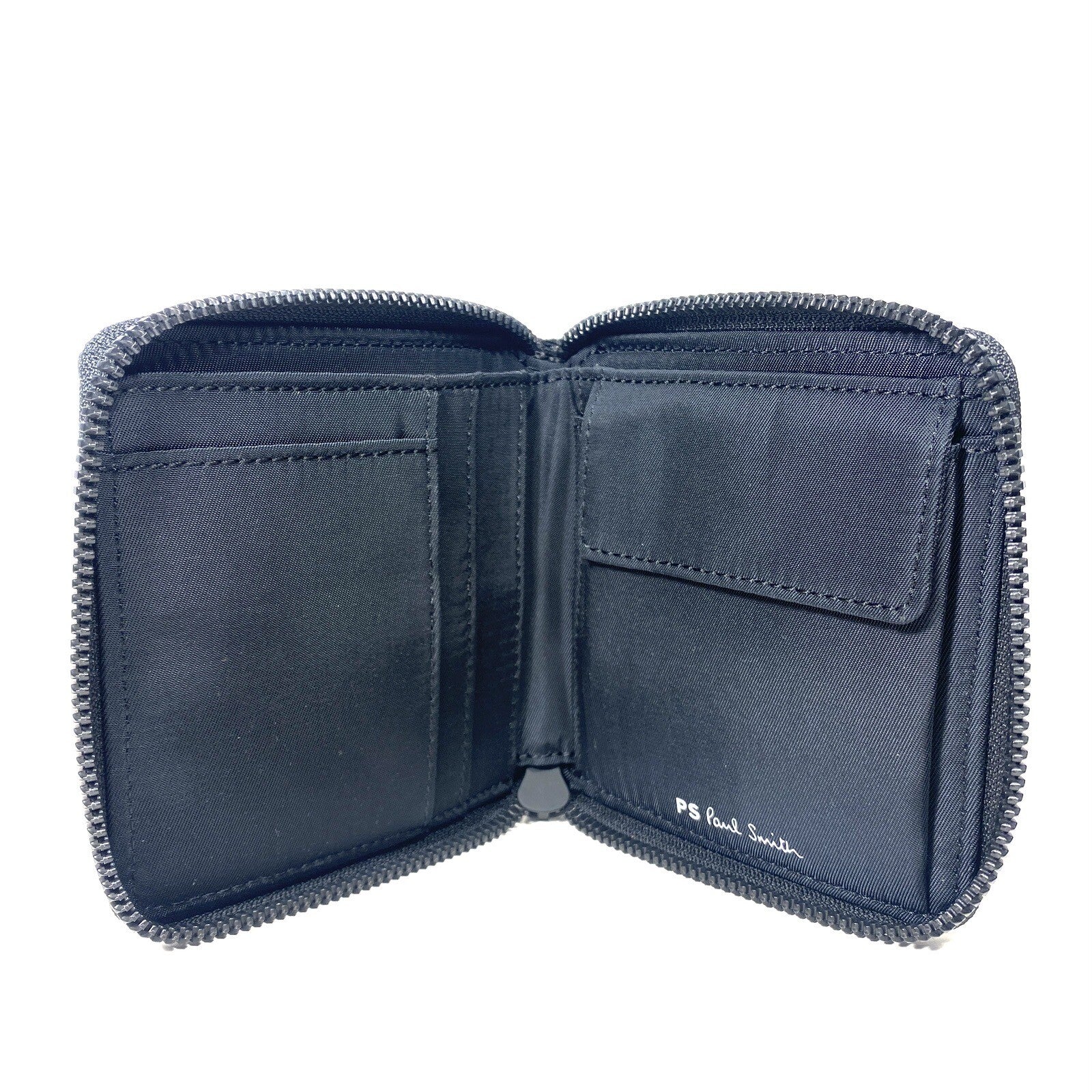 PS PAUL SMITH Recycled Canvas Zip Wallet Multicolor Black (MSRP $150)