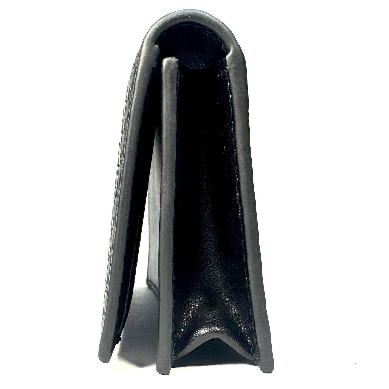 BALLY Womens Lalees Clavo Jocker Woven Embossed Leather Card Case Wallet Black