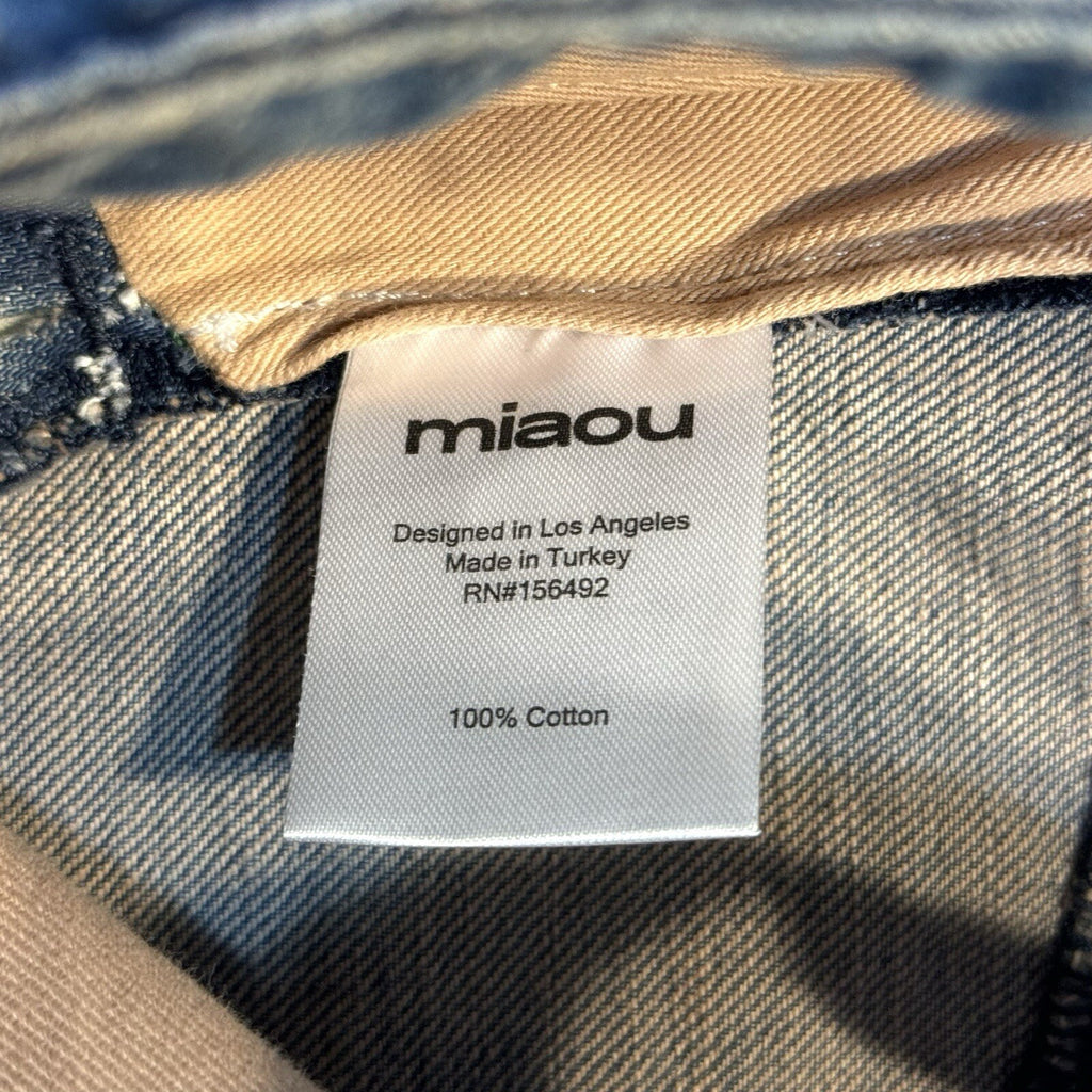 MIAOU Dani Denim Corset Vest Top Echo Blue (MSRP $295)