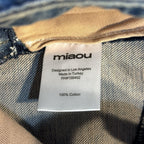 MIAOU Dani Denim Corset Vest Top Echo Blue (MSRP $295)