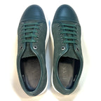 LANVIN Mens DDB1 Cap Toe Suede Leather Low Top Sneakers Ranger Green (MSRP $590)
