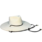 JANESSA LEONE Womens Codi Mexican Palm Straw Hat Bleach Ivory White S -MSRP $280