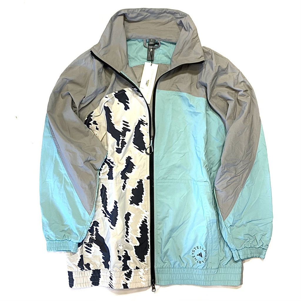 ADIDAS STELLA MCCARTNEY Womens Splash Camo Zip Track Jacket Grey (MSRP $230)