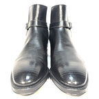 BALLY Scribe Mens Scaviel Lizard Embossed Leather Boots Black 11 (MSRP $1,440)