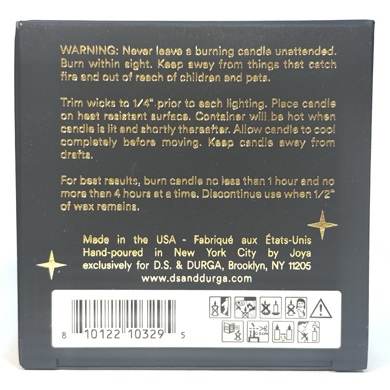 DS & DURGA Portable Xmas Tree Holiday Pine Scented Perfumed Candle Black 7oz