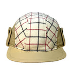 RAG & BONE Womens Puffer Pilot Plaid Wool Winter Flap Cap Hat S/M (MSRP $165)