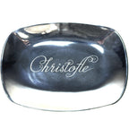 CHRISTOFLE Silver Plated Chri-Chri Porcelain Vide Poche Trinket Tray (MSRP $200)