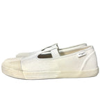 MAISON MARGIELA Mens Tabi On Deck Painted Mary Jane Sneakers White 43 -MSRP $650