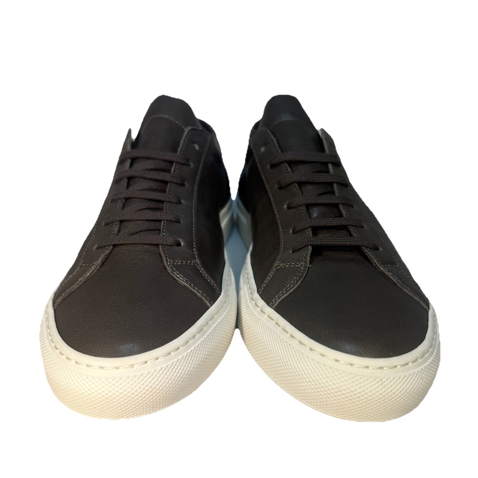 COMMON PROJECTS Mens Summer Achilles Leather Sneakers Dark Grey 41 (MSRP $505)