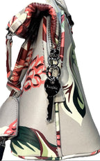 MAISON MARGIELA Womens 5AC Floral Leather Crossbody Bag Grey (MSRP $2,280)