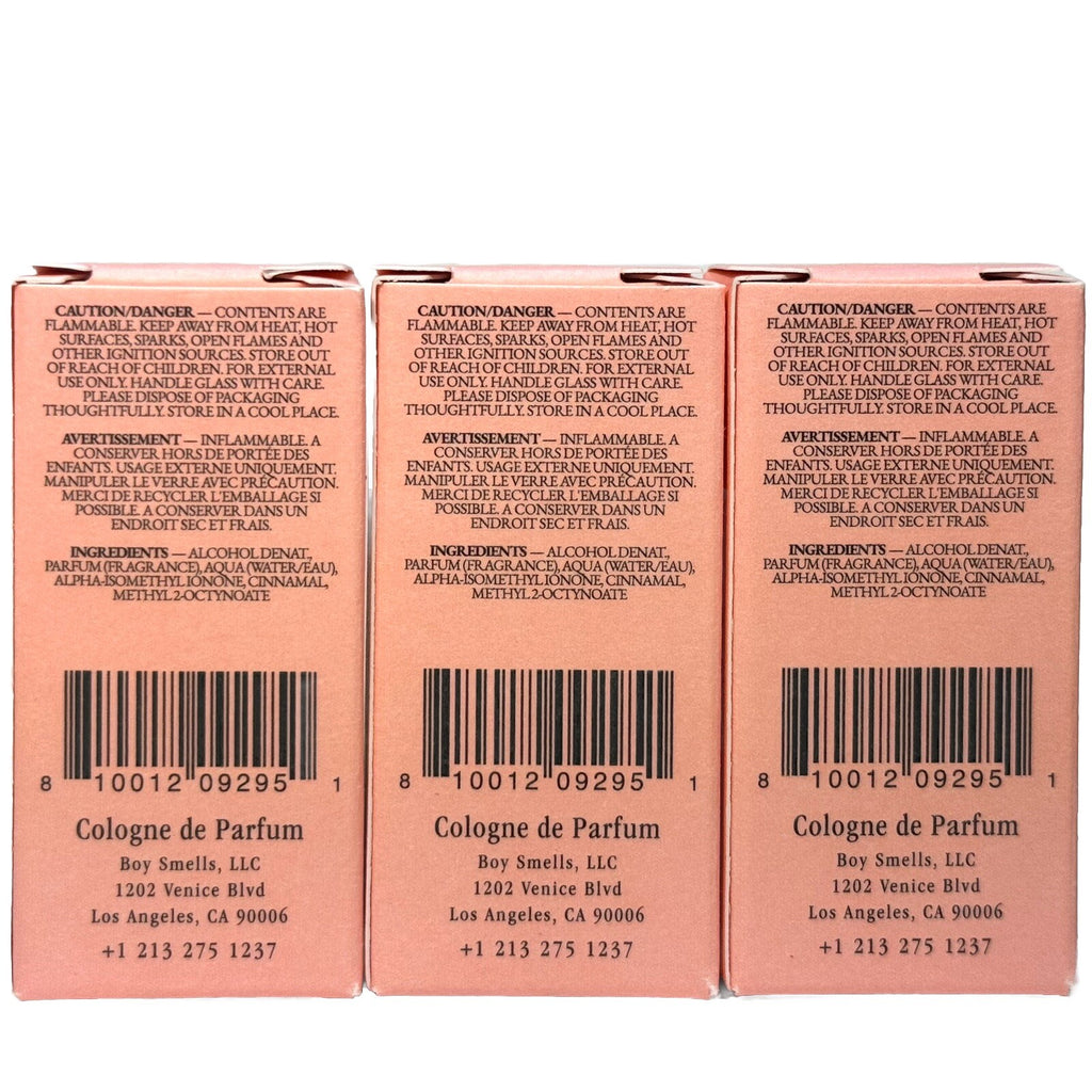 BOY SMELLS Suede Pony Cologne de Parfum Perfume Spray Sample 1.5 ml LOT OF 3