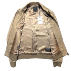 THEORY Mens Wyatt Suede Leather Zip Jacket Sand Beige S (MSRP $1,195)
