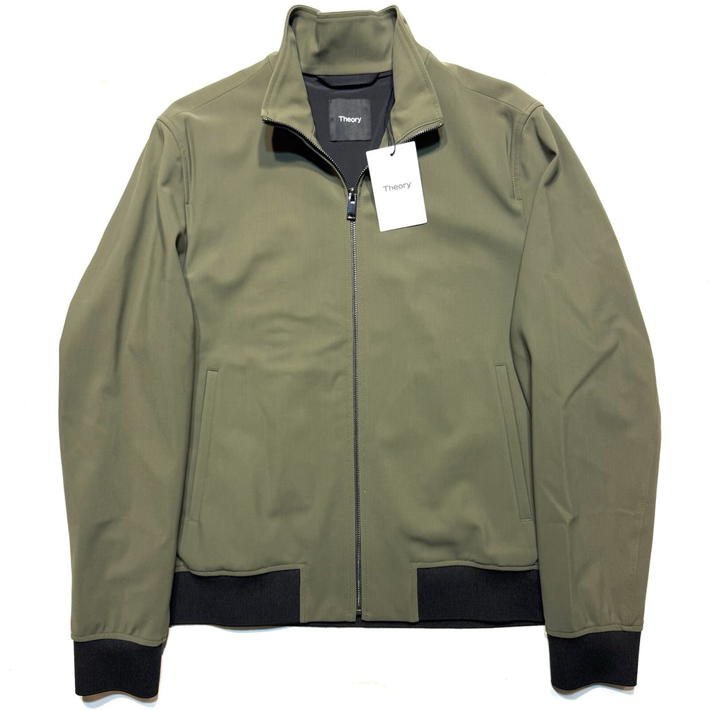 THEORY Mens Marco Precision Ponte Zip Jacket Uniform Green M (MSRP $445)