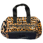 THINK ROYLN Voyager Puffer Zip Duffle Travel Bag Pearl Leopard (MSRP $228)