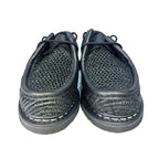 PARABOOT Mens Michael Raphia Woven Straw Leather Derby Shoes Black (MSRP $615)