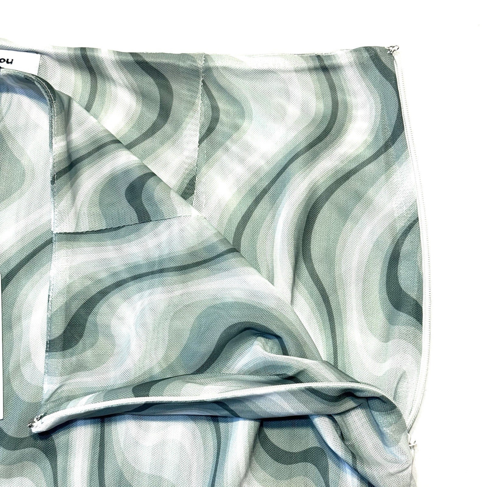 MIAOU Womens Moni Swerve Print Maxi Knee Skirt Sea Foam Green (MSRP $145)
